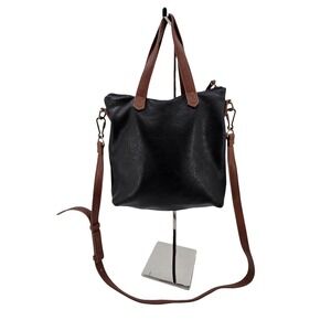 Antik Kraft Black Leather Crossbody Bag